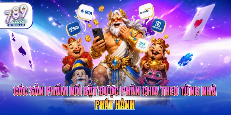 Các sản phẩm nổi bật được phân chia theo từng nhà phát hành