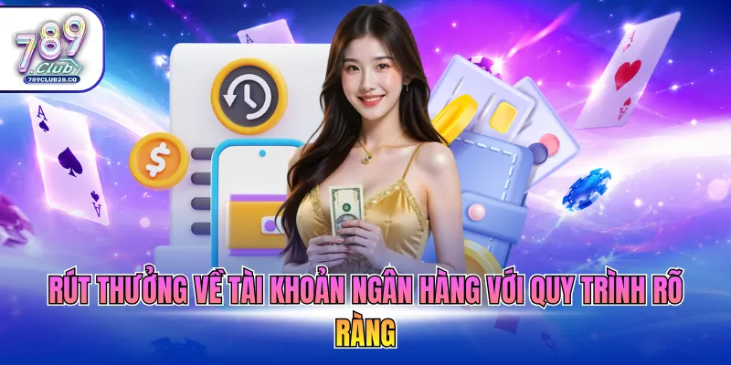 Rút thưởng về tài khoản ngân hàng với quy trình rõ ràng